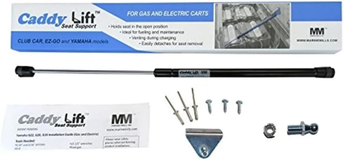 Caddy Lift Seat Support For Club Car Precedent & Onward Golf Carts - Gas Spring Assisted