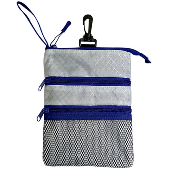 ProActive Sports Golf Zipper Caddy Gray/Navy Valuable Pouch New