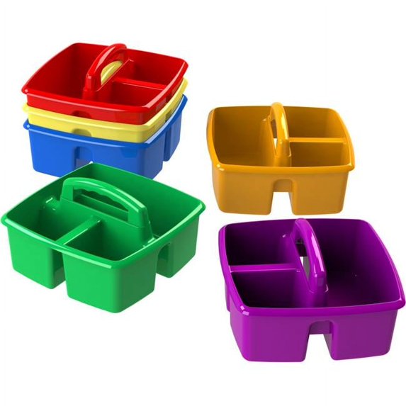 Caddy Supplies Plastic - Assorted Colors - 9.25 x 9.25 x 5.25 in.