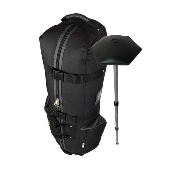 CaddyDaddy Constrictor II with North Pole Golf Bag Travel Cover, Black/Grey