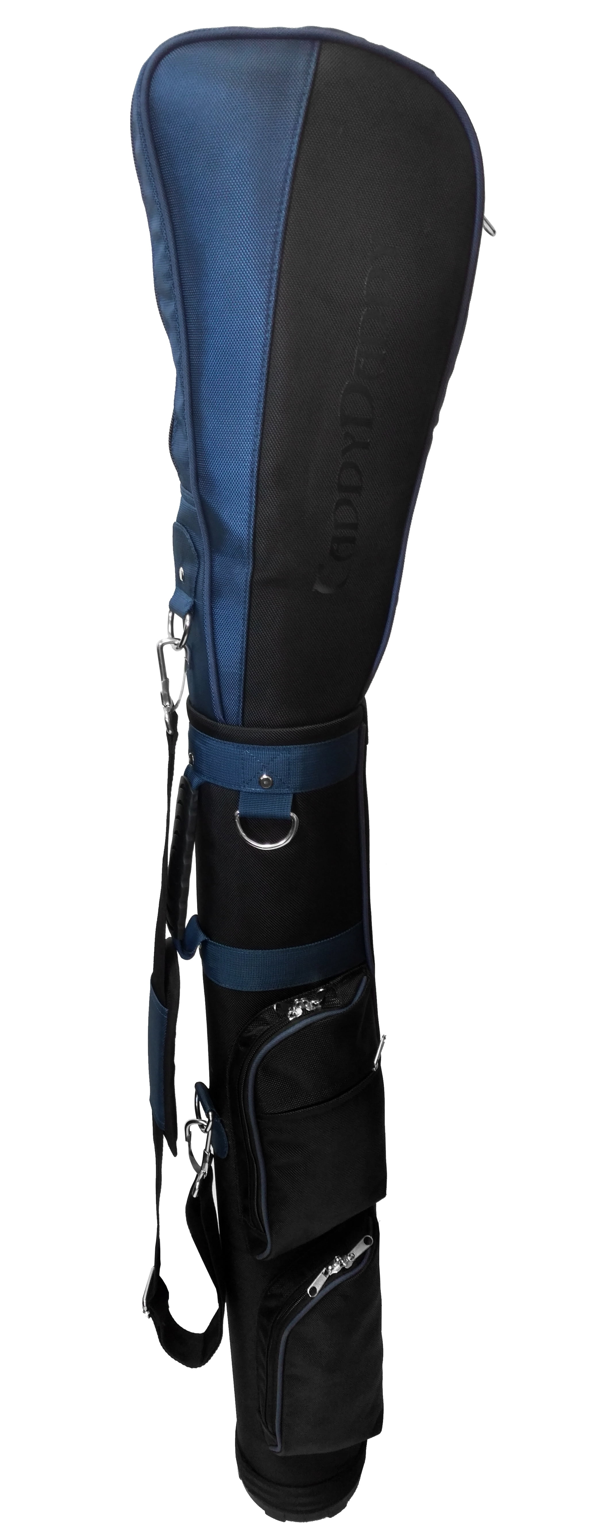 CaddyDaddy Golf Ranger Carry Sunday Range Travel Bag, Black/Blue