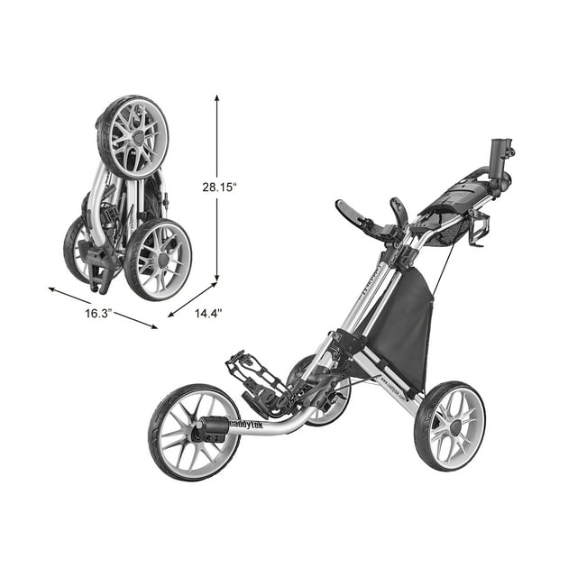 CaddyTek Caddy lite Ez Version 8 Silver Golf Push & Pull Carts ...