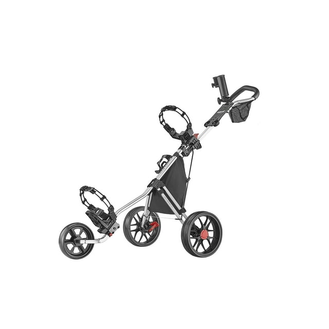 CaddyTek CaddyLite 11.5 V3 Golf Push and Pull Cart, Silver