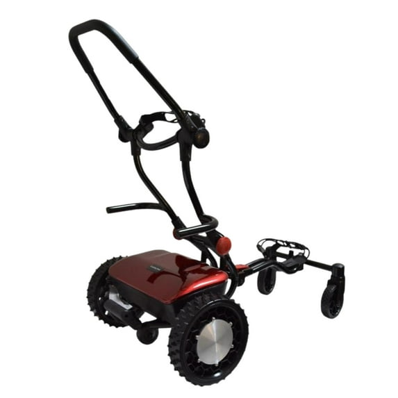 CaddyTrek R2 Smart Robotic Electric 5 Wheel Golf Cart Bag Caddy, Red