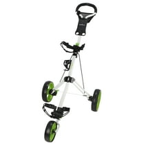 Caddymatic Golf Pro Lite 3 Wheel Golf Cart White/Green