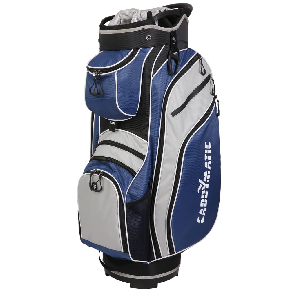 Caddymatic Cart Golf Club Bag, Polyester, 10 Pockets