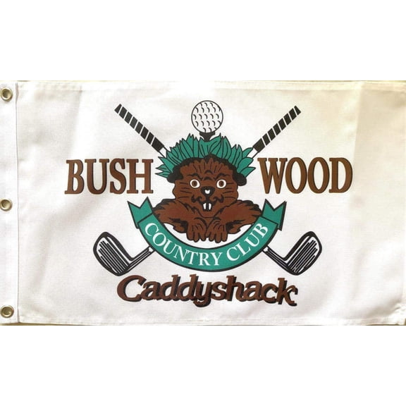Caddyshack Bushwood Country Club Gopher logo golf pin flag