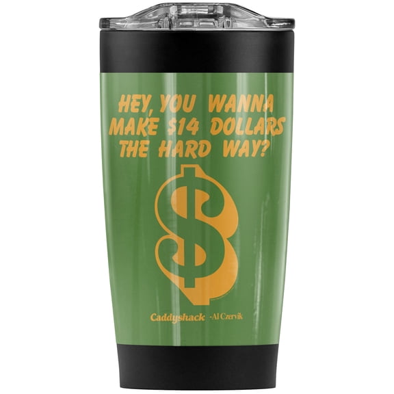 Caddyshack The Hard Way Stainless Steel Tumbler 20 oz Coffee Travel Mug/Cup, Vacuum Insulated & Double Wall with Leakproof Sliding Lid | Great for Hot Drinks and Cold Beverages