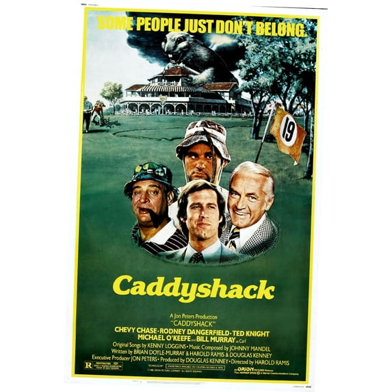 Caddyshack Movie Poster Metal Poster 8in x 12in Metal Print 8x12 Square Adults Metal Wall Art