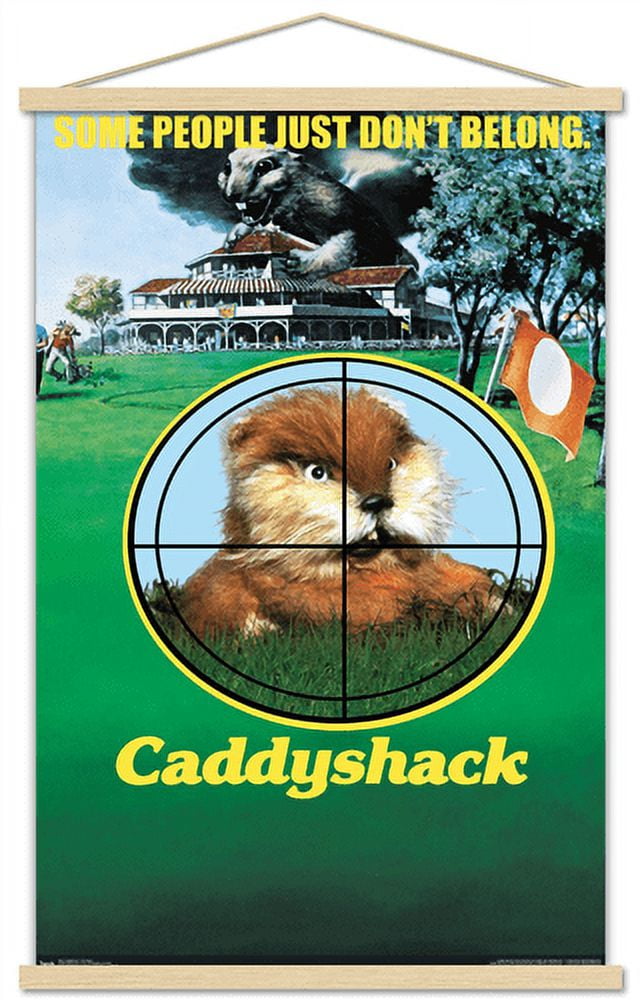 Caddyshack - One Sheet Wall Poster with Wooden Magnetic Frame, 22.375" x 34"