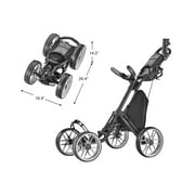 Caddytek CaddyCruiser ONE V8 Golf Push Cart, Dark Grey