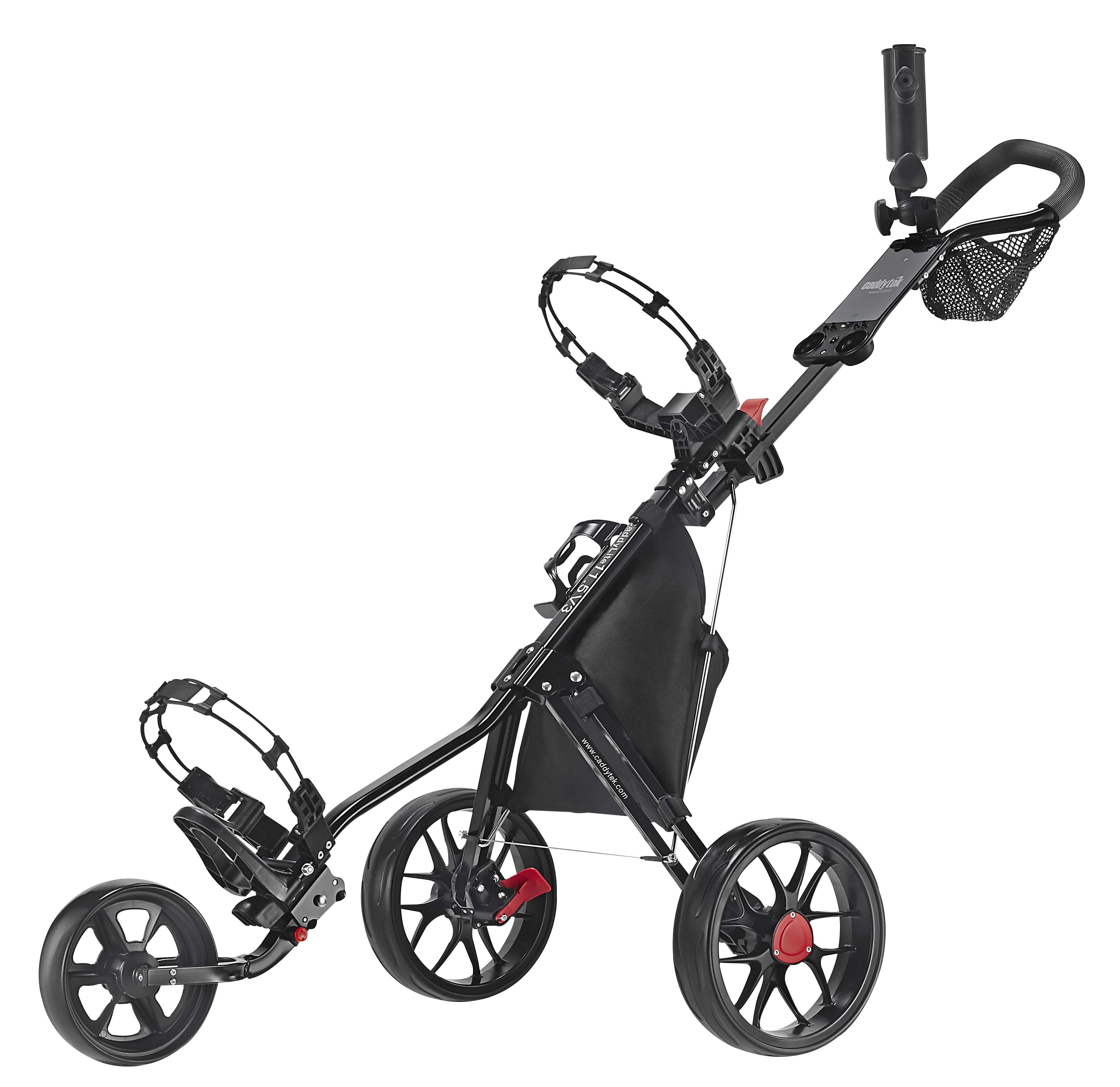 CaddyTek CaddyLite 11.5 V3 ゴルフプッシュカート Caddytek CaddyLite 11.5 V3 Golf Push Cart, Black - Walmart.com