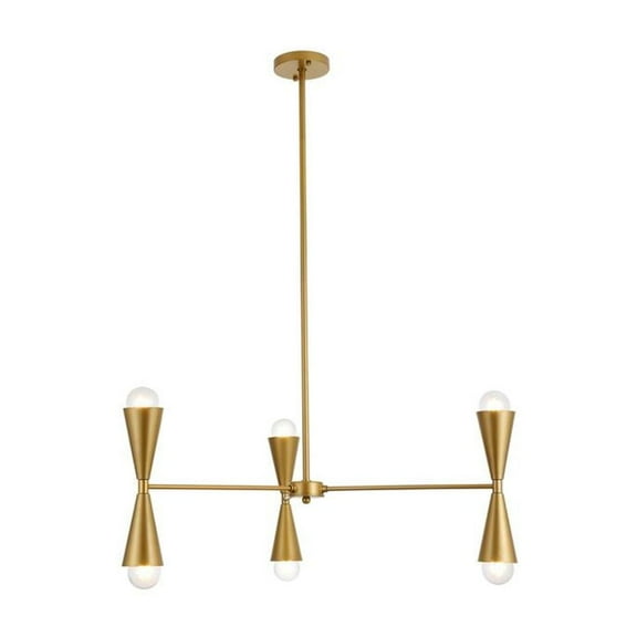 Cade 34 inch pendant in brass