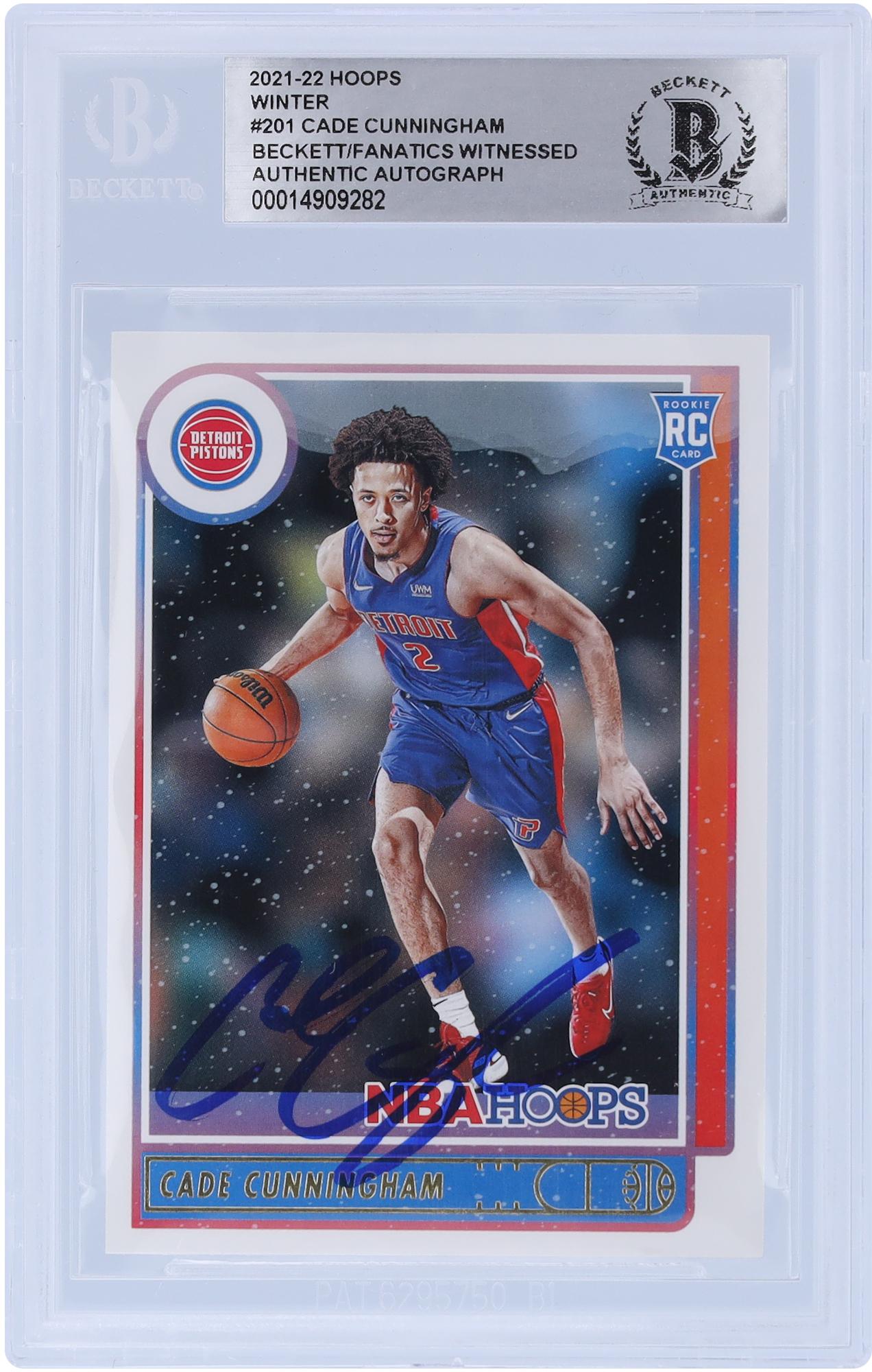 Cade Cunningham Pistons Autographed Rookie Card - Certified - Walmart ...