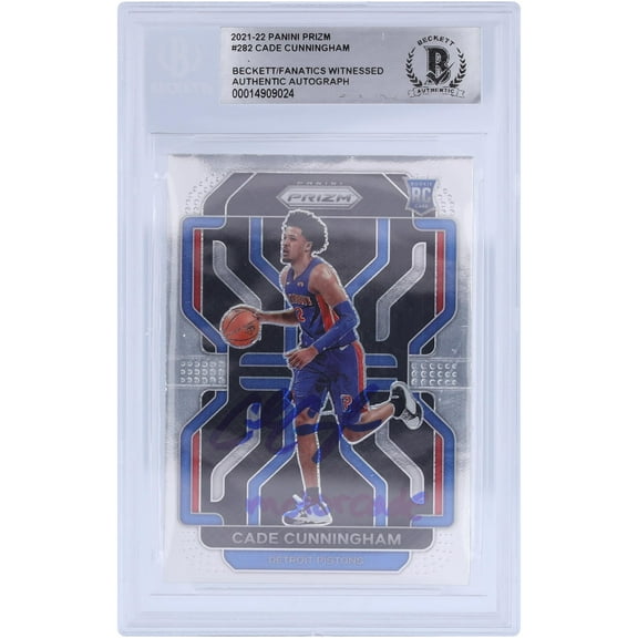 Cade Cunningham Detroit Pistons Autographed 2021-22 Panini Prizm #282 Beckett Fanatics Witnessed Authenticated Rookie Card with "Motorcade" Inscription - Fanatics Authentic Certified