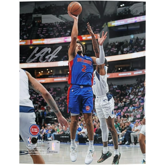 Cade Cunningham Detroit Pistons Autographed 8" x 10" Layup Vs. Dallas Mavericks Photograph - Fanatics Authentic Certified