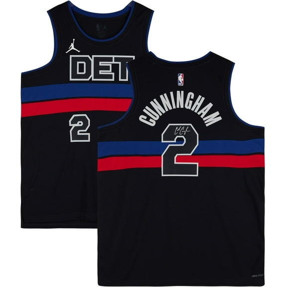 Cade Cunningham Detroit Pistons Autographed Black and Blue Jordan Brand Statement Swingman Jersey - Fanatics Authentic Certified