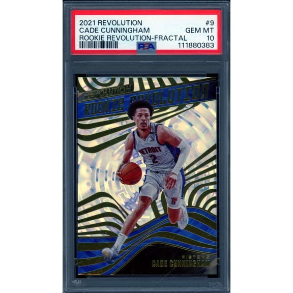 Cade Cunningham Rookie 2021-22 Revolution Rookie Revolution Fractial #9 PSA 10