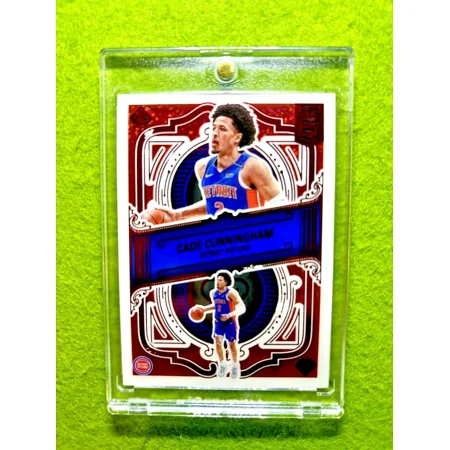 Cade Cunningham WHITE SPARKLE PRIZM SSP Clear Deck CARD ASIA RED 2022 Elite DECK