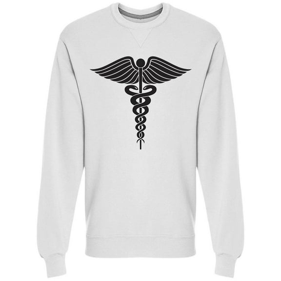 Cadeceus Medical Symbol Sweatshirt Men -Image by Shutterstock, Male Medium