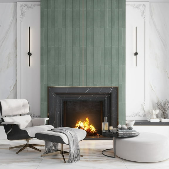 Cadence 3x16 Muted Olive Green Porcelain Subway Wall and Floor Tile (14.21 sq ft/case) - 44 Pack