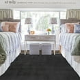 thumbnail image 1 of Cadence Tonee Shag Solid Color Charcoal Area Rug, 6x9, 1 of 8