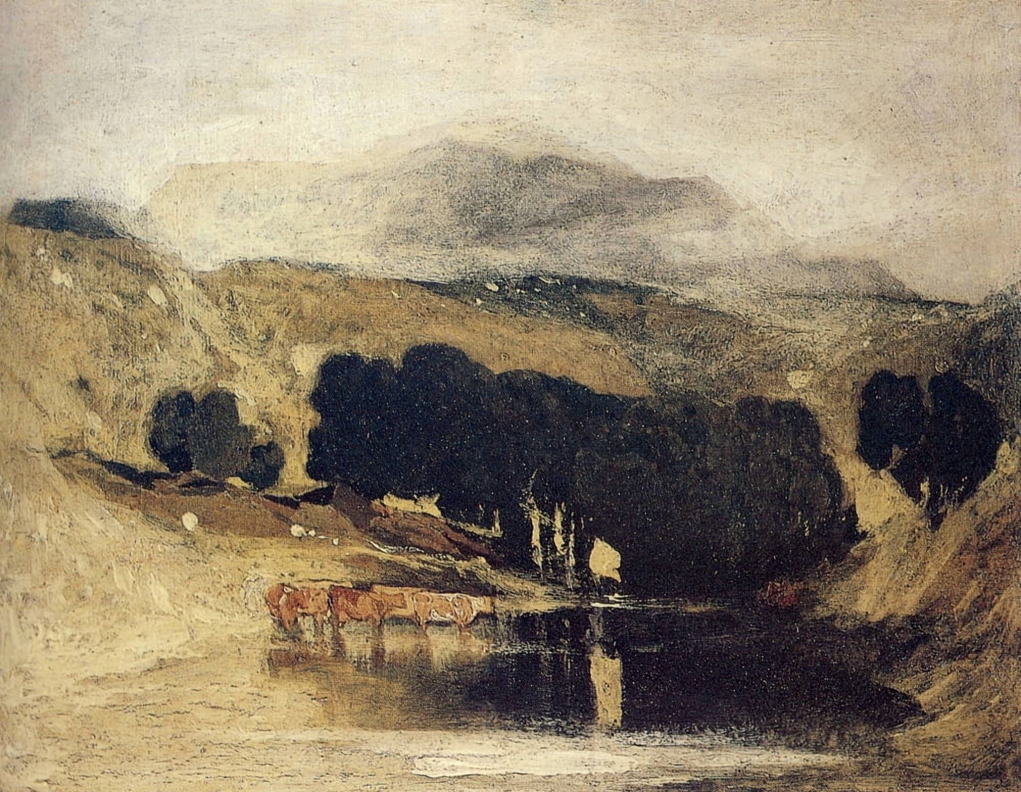 Cader Idris North Wales Canvas Art - John Sell Cotman (24 x 36)