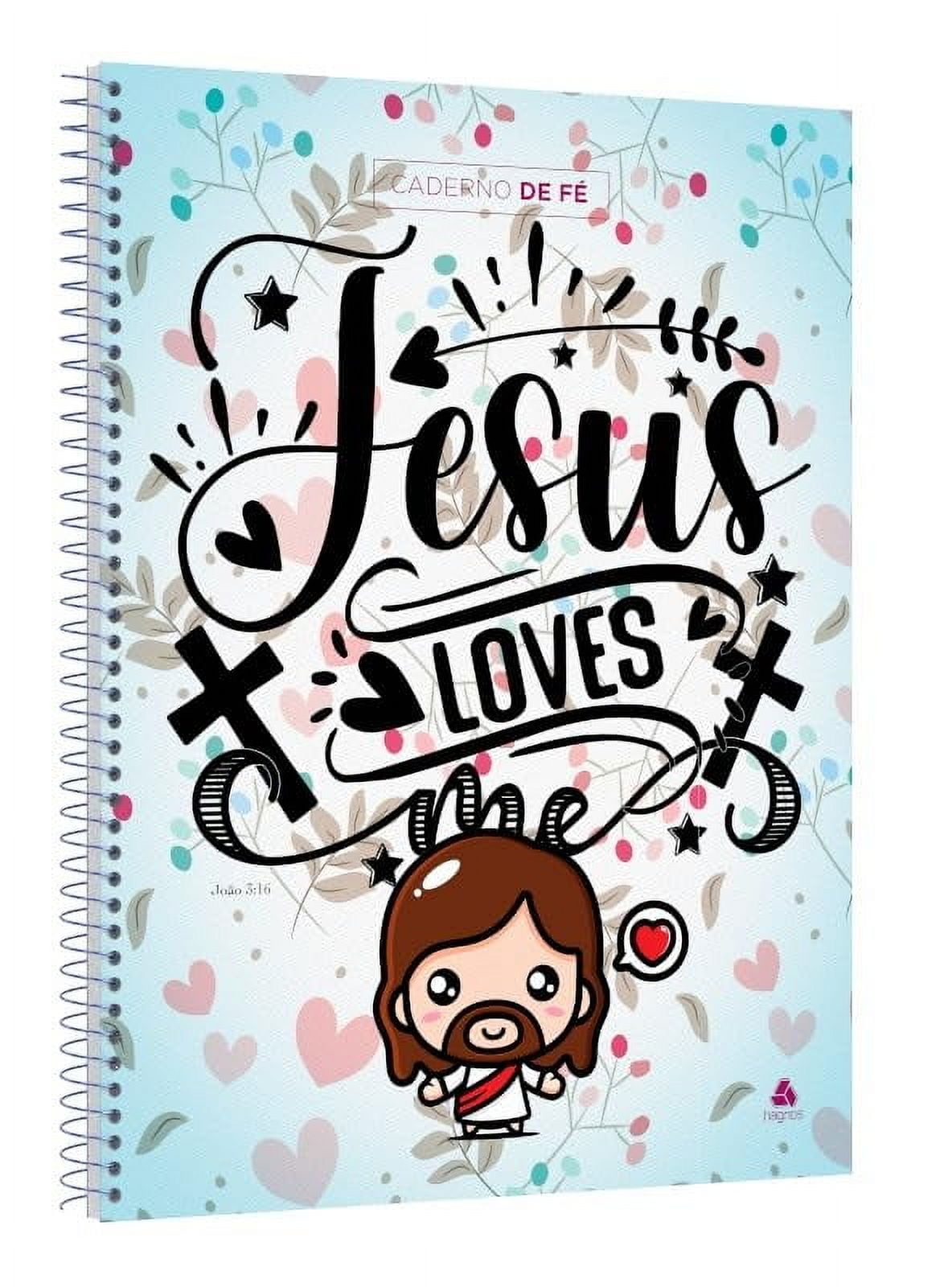 Caderno De F Jesus Loves Me Universit Rio Capa Dura Espiral