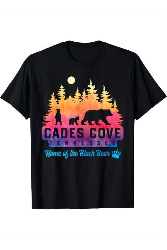 Cades Bay Tennessee Bear Smoky Mountains tie-dye T-shirt