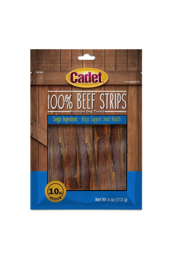 100% Real Beef Strips Dog Treats, Single Ingredient Dog Jerky Treats for Small & Large Dogs, 4 Ounce