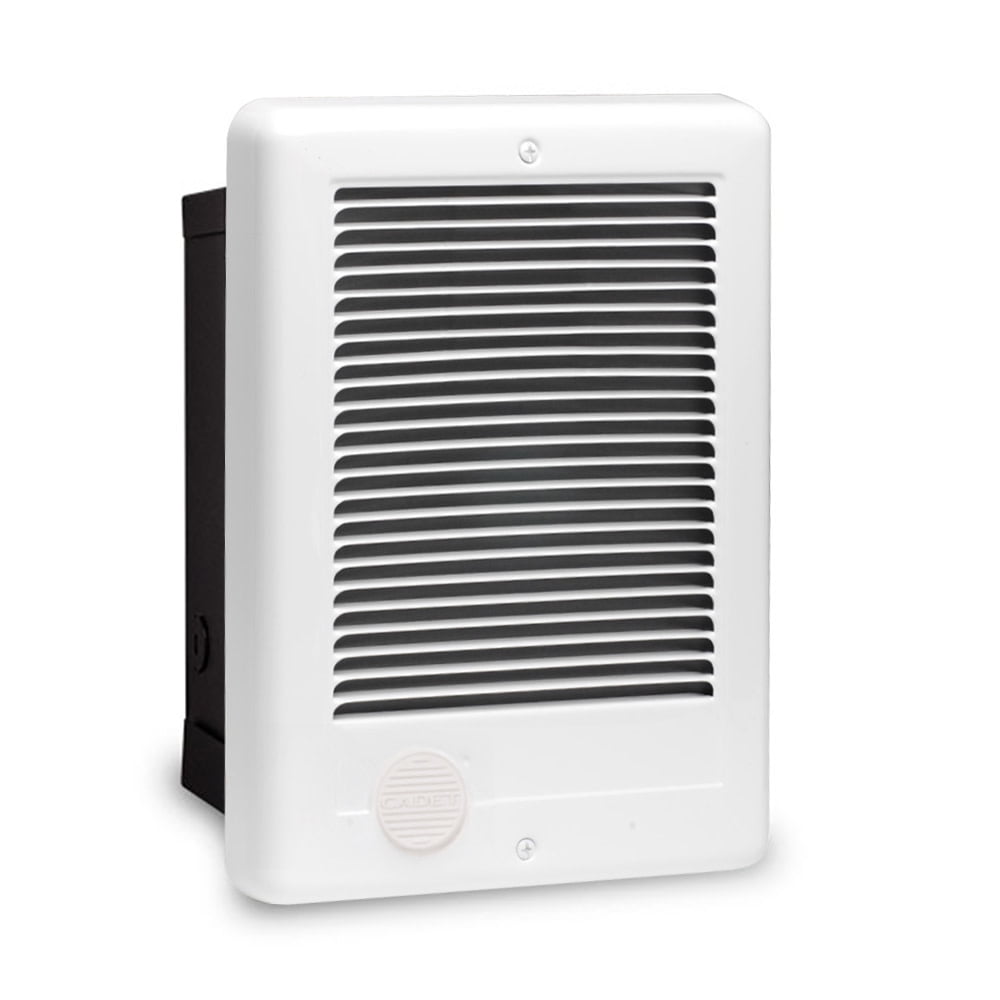 White Electric Forced Air Wall Heater with Automatic Shut-off