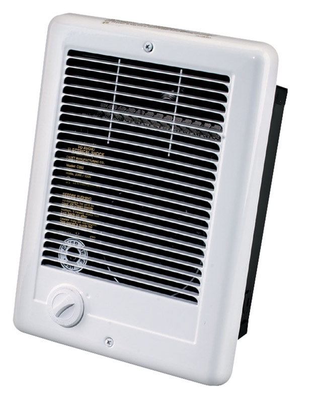 Cadet White Electric Wall Heater with Thermostat and Shut-off