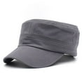 thumbnail image 1 of Cadet Army Cap Military Style Adjustable Flat Top Cap Unisex Basic Baseball Hat for Men Women, 1 of 6
