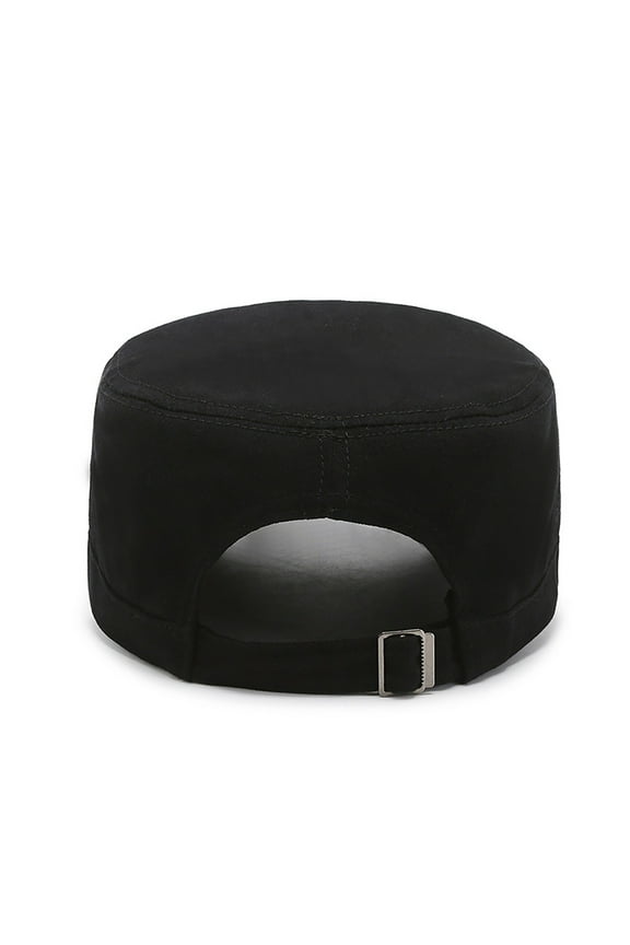 Cadet Army Cap for Men Women Washed Cotton Vintage Military Hat Baseball Cap Adjustable Flat Top Hat Unisex