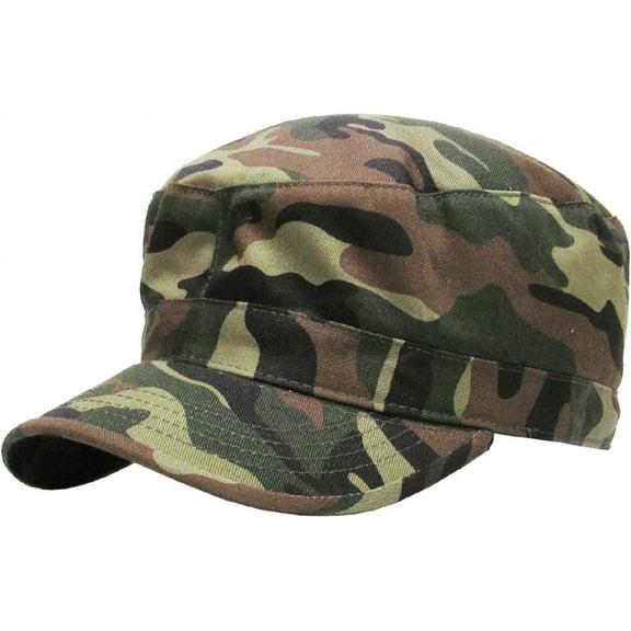 Cadet Army Military Fitted Botton Cap Basic Everyday Castro Radar Hat