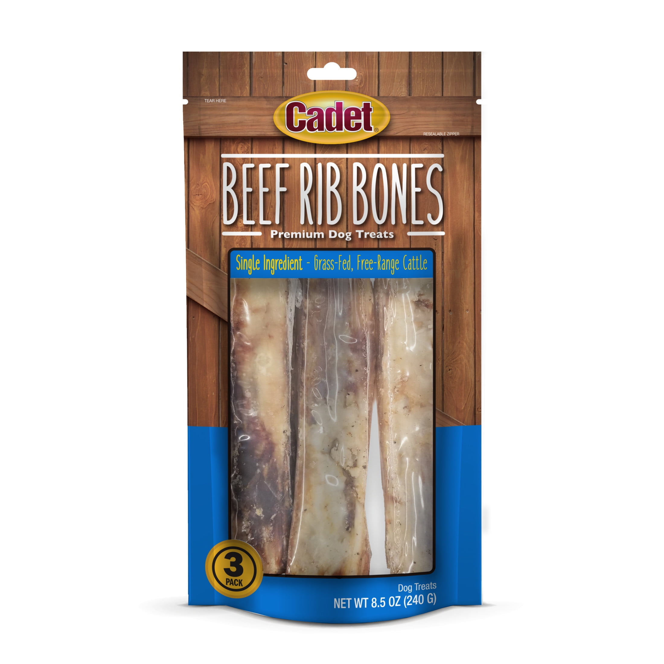 Cadet Beef Rib Bones for Dogs (3 Count)