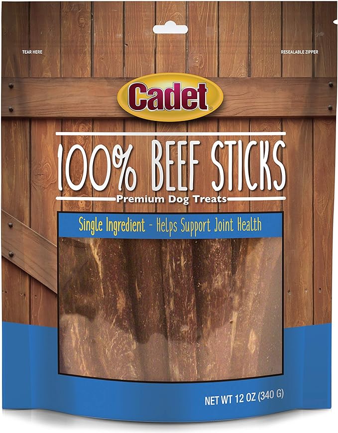 Cadet Beef Sticks Dog Treats LongLasting, Healthy & Natural Beef