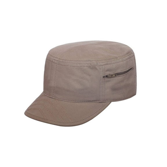 Cadet Brushed Canvas Army Cap- Khaki, S/M