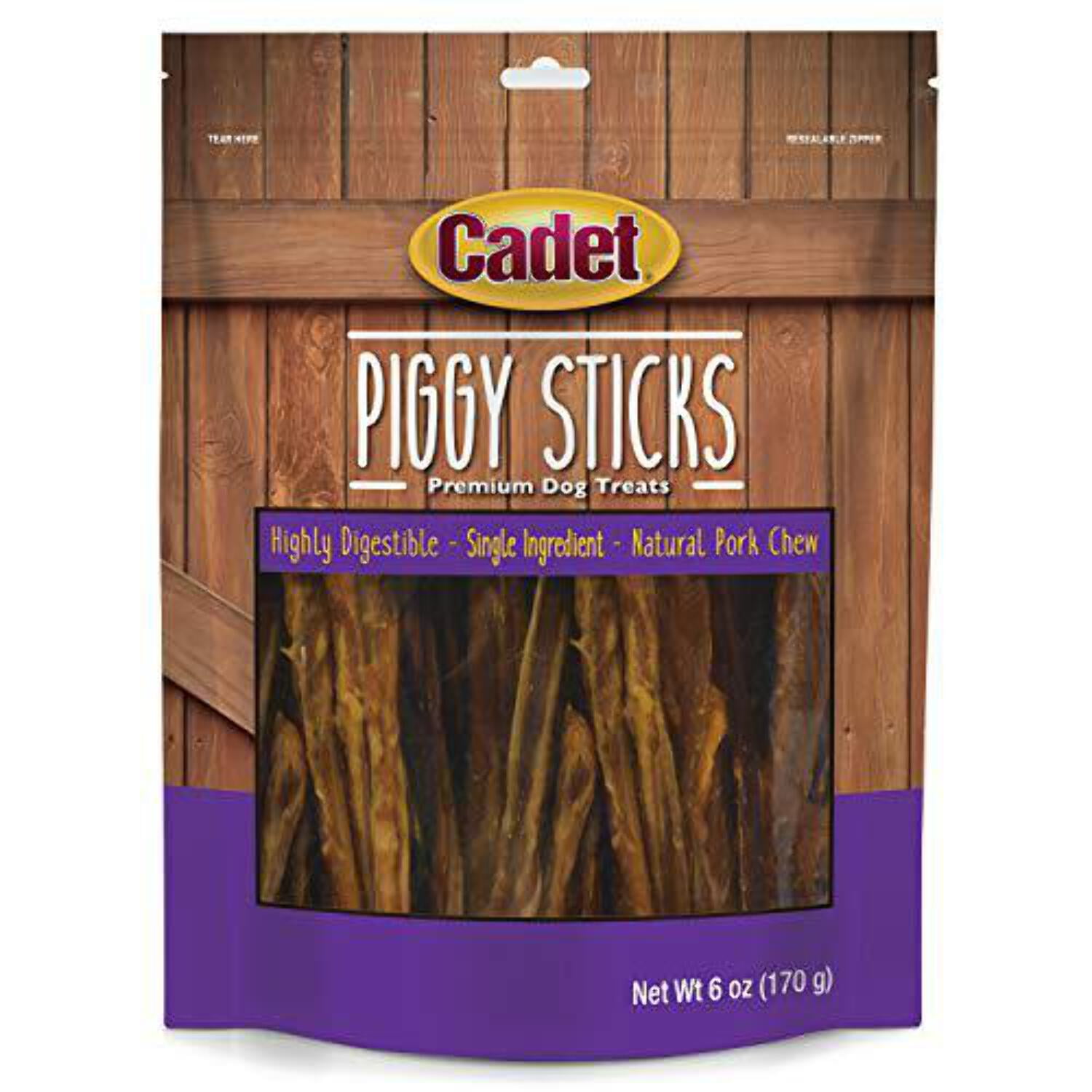 Cadet Butcher Treats Piggy Sticks for Dogs 6 oz