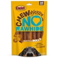 thumbnail image 1 of Cadet Chewalicious Dog Treats Chewy Rolls, Rawhide Free Chew Sticks for Dogs, Peanut Butter Flavor, 10 Count, 1 of 11