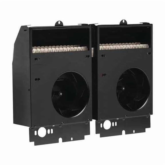 Recessed Electric Wall-Mount Heater, Recessed or Surface, 4000/3000W W, 240/208V AC, Black