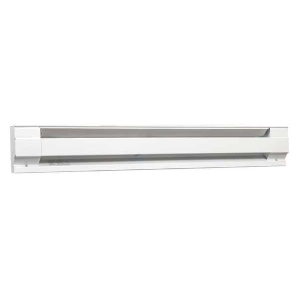 White 96" Electric Convection Baseboard Heater with Thermostat