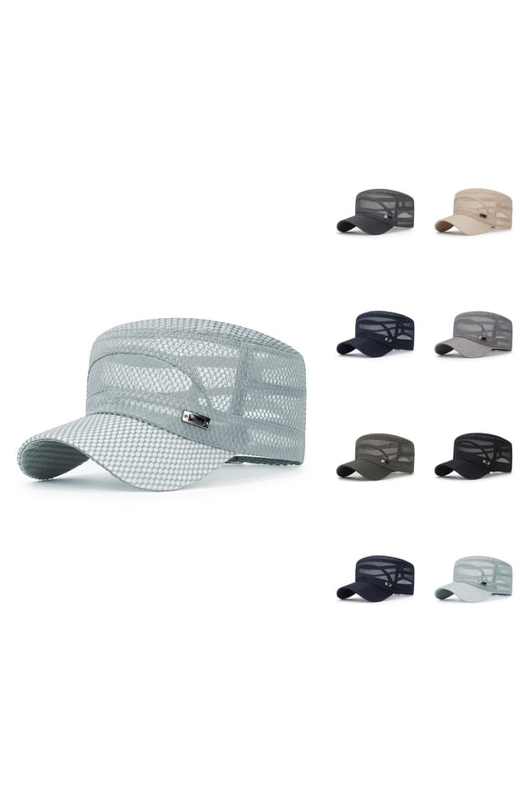 Cadet Hat for Men Women Summer Mesh Breathable Quick Drying Basic Military Army Cap