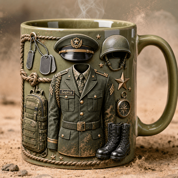 Cadet Mug 2D Printed 3D Effect Military Future Soldier Gift ,mug gift, coffee mug, ceramic mug