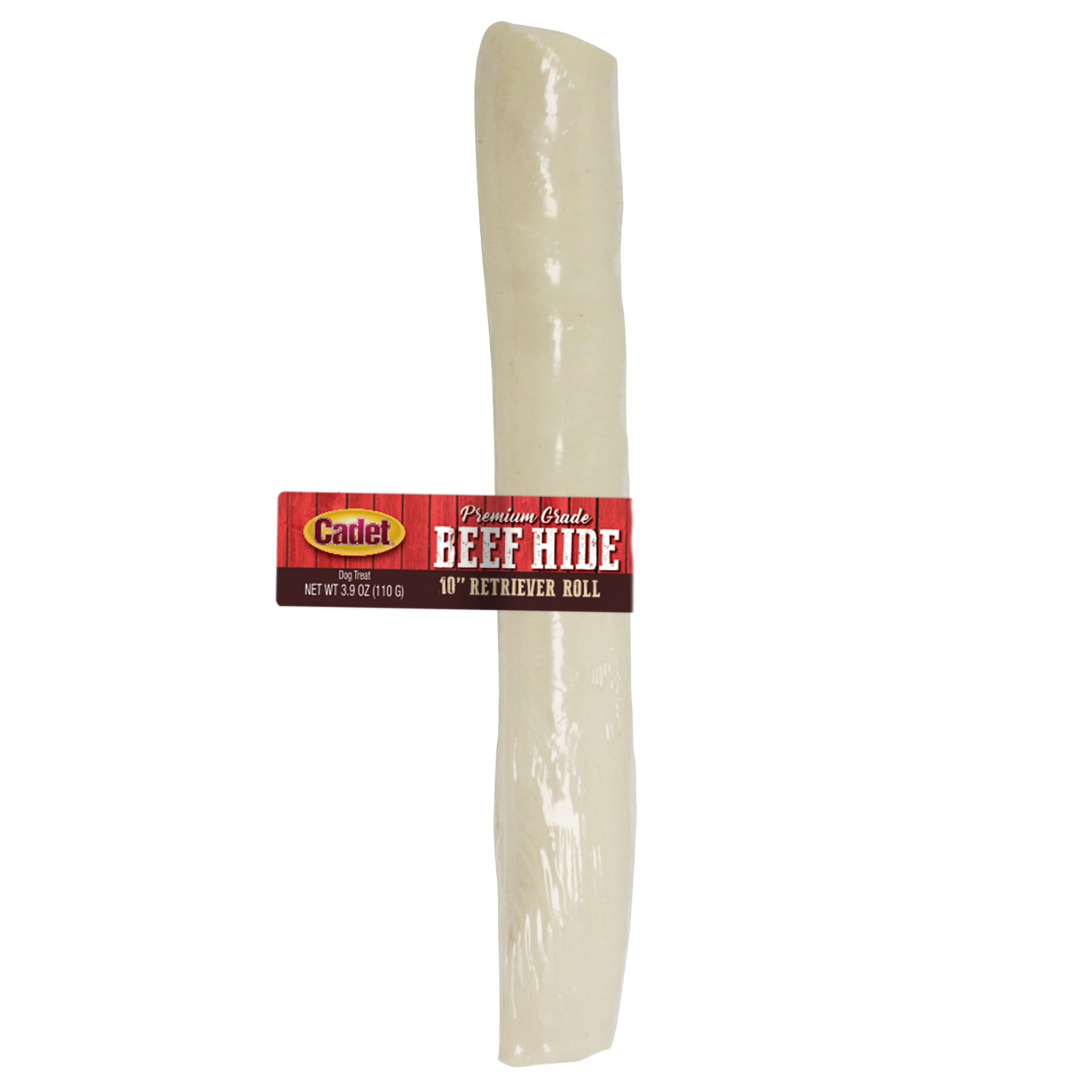 Cadet Rawhide Retriever Rolls Dog Bones for Large Dogs, Single Ingredient Dog Treats, 10 Inch, 1 Count