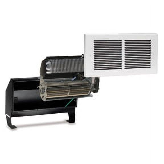 White Steel 2000 Watt Wall Insert Electric Fan Heater