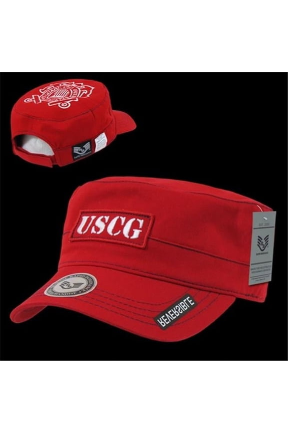 Cadet Reversible Caps, USCG, Red
