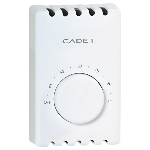 Cadet 22A Mechanical Double Pole Wall Thermostat, White 08301