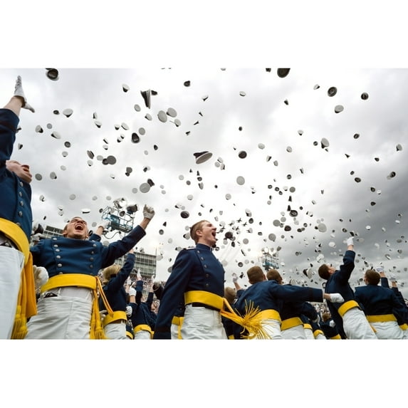 Cadets Celebrate Their Graduation From The United States Air Force Academy History (36 x 24)