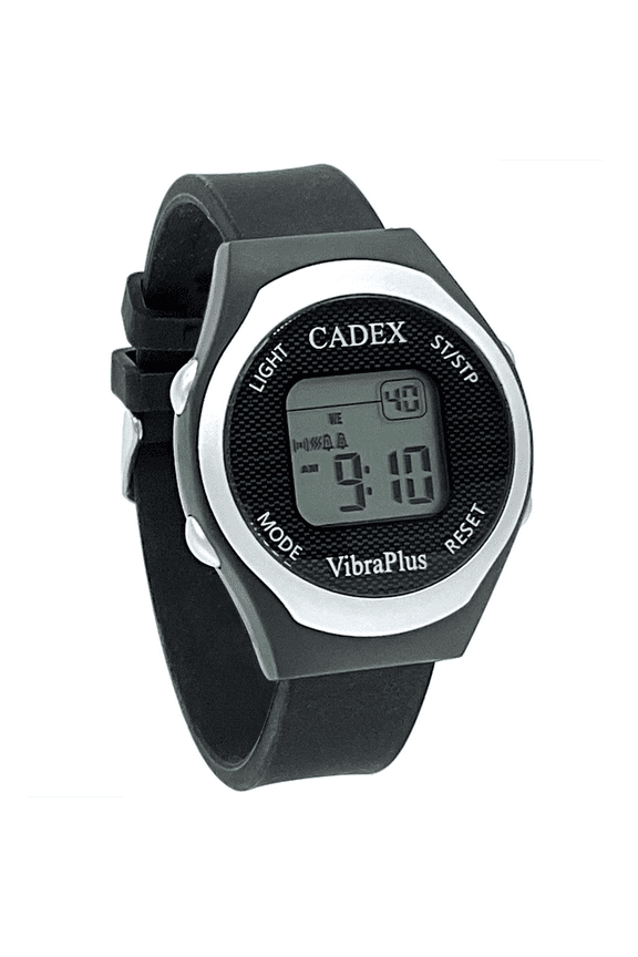 VibraPlus Sport – 8 Alarm Reminder Watch with Vibrating/Beep Notifications – Rubber Sport Band